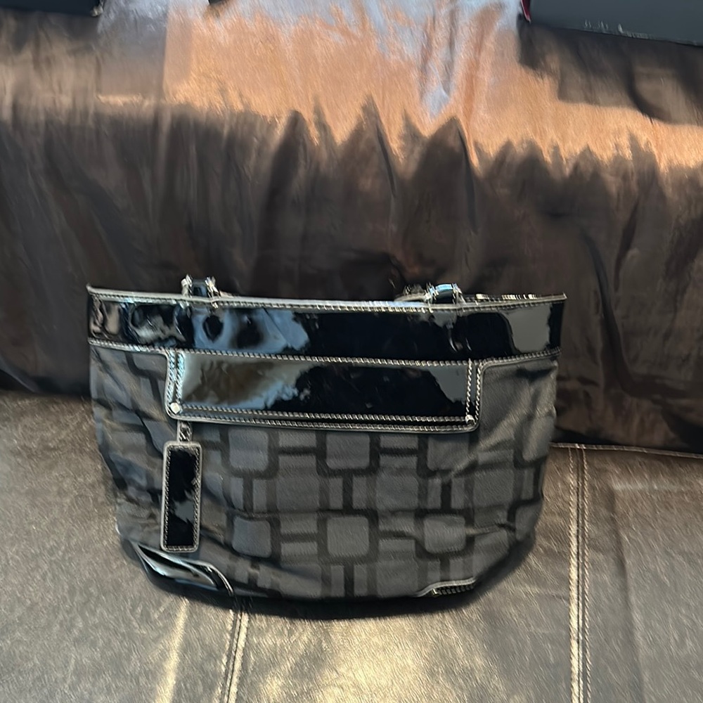 Black Patterned Women's Bag